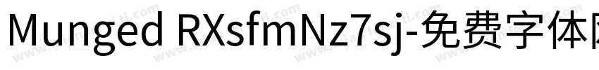 Munged RXsfmNz7sj字体转换